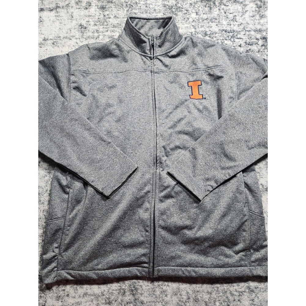 Illinois Fighting Illini Men's Size Large Gray Jacket Ka Knights Apparel